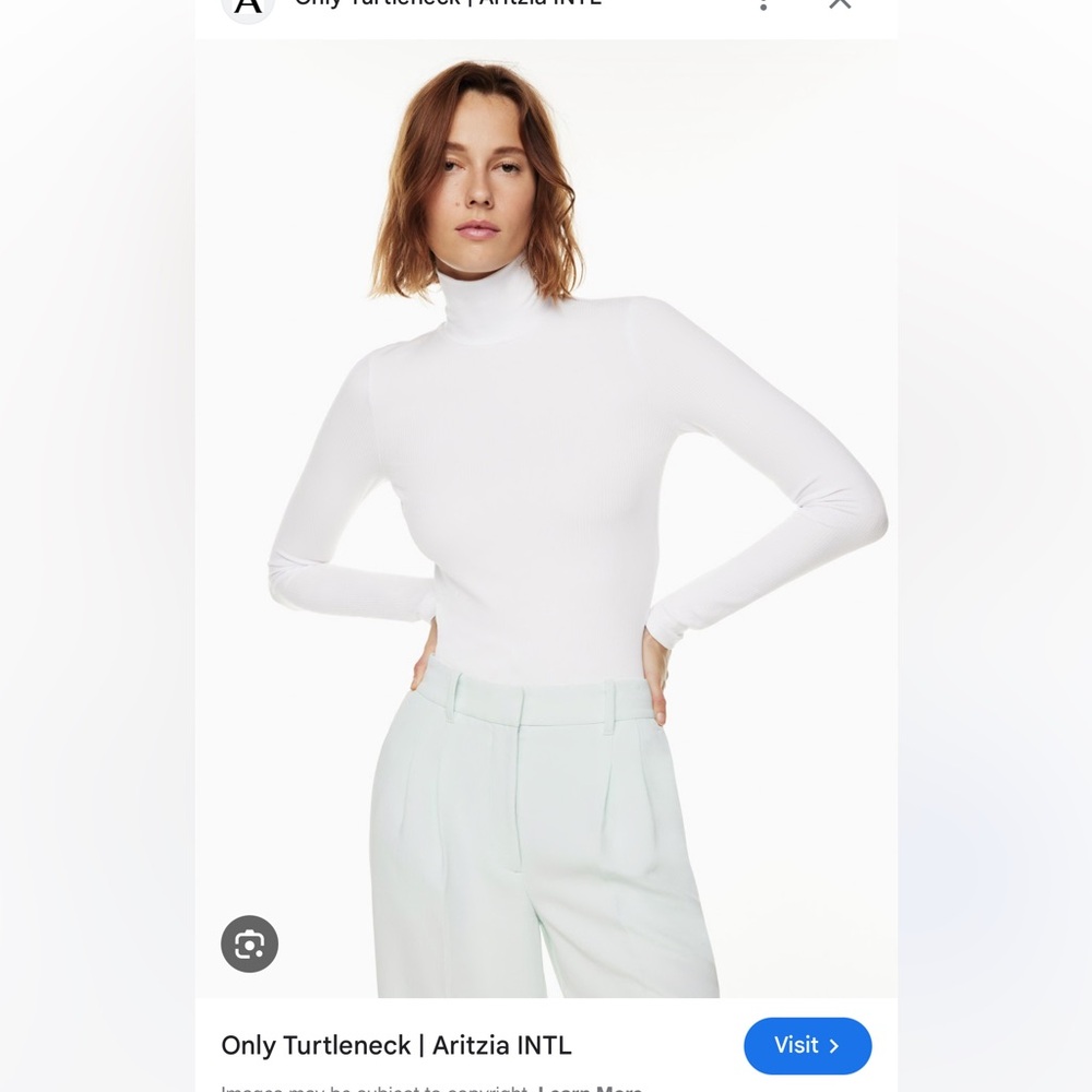 Aritzia White Only Turtleneck NWOT medium - Picture 5 of 8